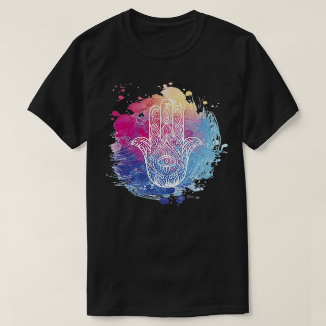 Spiritual Hamsa Mystic Eye Third Eye Hamsa Hand Bu T Shirt (Design framsida)