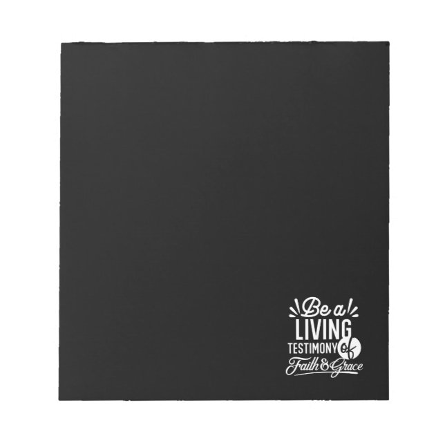 Spiritual Living Testimony Faith and Grace Quote Anteckningsblock (Framsida)