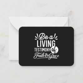 Spiritual Living Testimony Faith and Grace Quote Anteckningskort