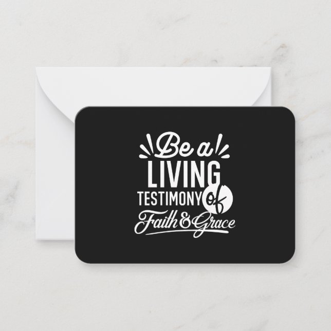 Spiritual Living Testimony Faith and Grace Quote Anteckningskort (Framsida)
