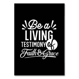 Spiritual Living Testimony Faith and Grace Quote Bordsnummer