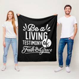 Spiritual Living Testimony Faith and Grace Quote Fleecefilt