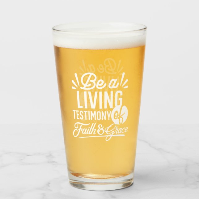 Spiritual Living Testimony Faith and Grace Quote Glaskopp (Framsida fylld)