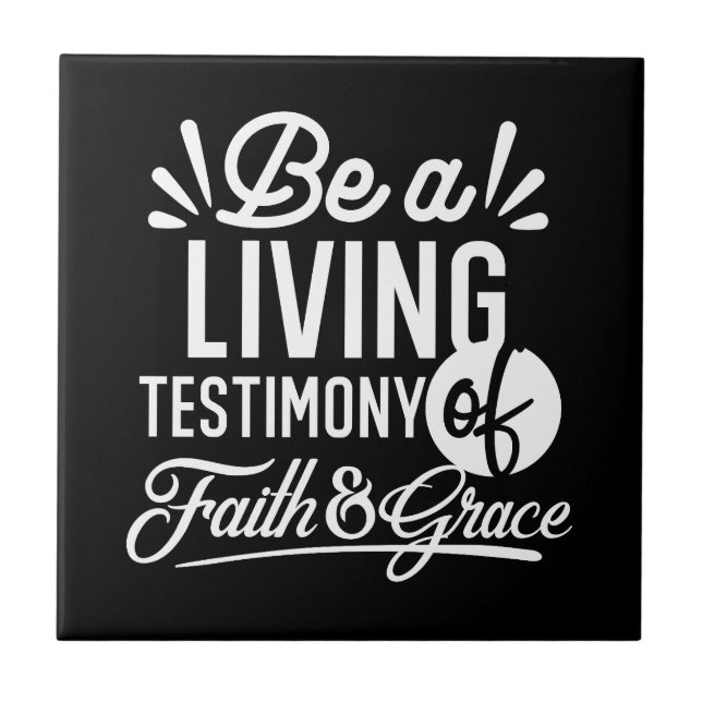 Spiritual Living Testimony Faith and Grace Quote Kakelplatta (Framsidan)