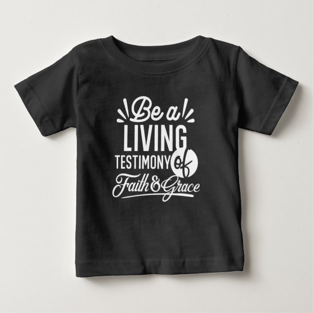 Spiritual Living Testimony Faith and Grace Quote T Shirt (Framsida)
