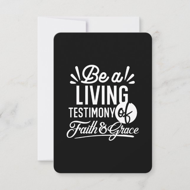 Spiritual Living Testimony Faith and Grace Quote Tack Kort (Framsida)