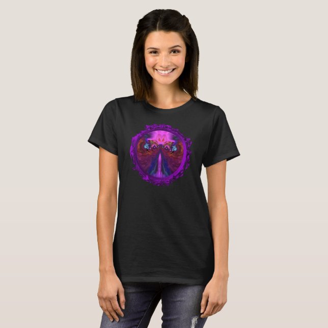 Spiritual Pink Eyes Woman T Shirt (Hel framsida)