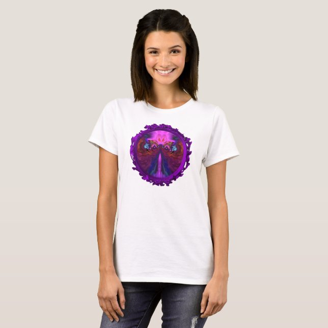 Spiritual Pink Eyes Woman T Shirt (Hel framsida)
