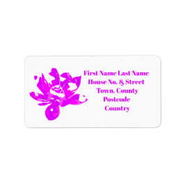 Spiritual Pink & White Lotus Flower Address Adressetikett