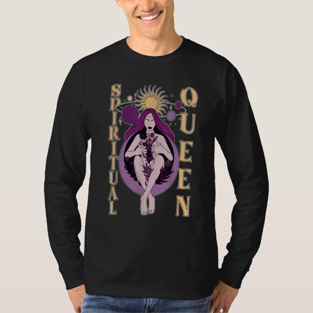 Spiritual Queen Inspirational Manifestation Crysta T Shirt (Framsida)