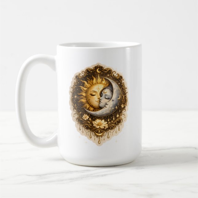 Spiritual Sun and Moon Celestial Sacred Light Kaffemugg (Vänster)