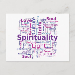 Spirituality Ord Cloud - Rosa Vykort