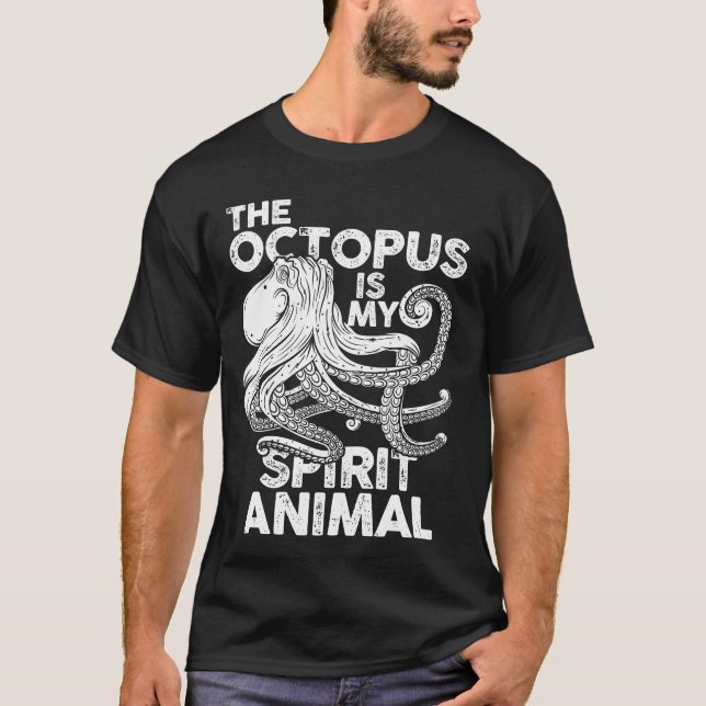 Spiritueller Oktopus T Shirt (Framsida)