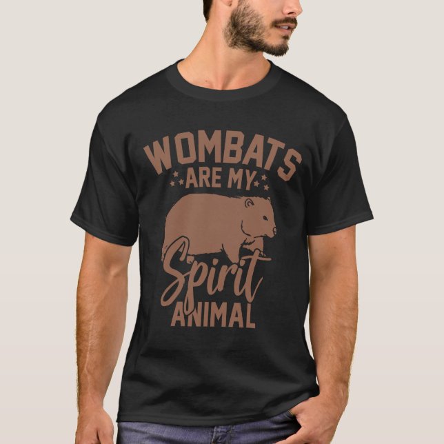 Spiritueller Wombat T Shirt (Framsida)