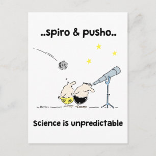 Spiro & Pusho Science Motivations Quotes Postcard Vykort