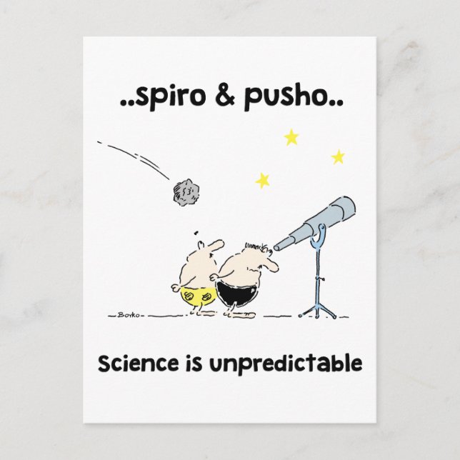 Spiro & Pusho Science Motivations Quotes Postcard Vykort (Framsida)