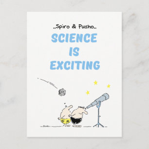 Spiro & Pusho Science Quotes Postcard Vykort