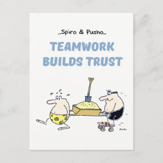 Spiro & Pusho Teamwork-offertkort Vykort