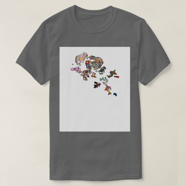 Spirograph Patterned Orkney Islands Karta T Shirt (Design framsida)