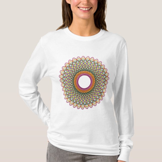 Spirograph Pride Pattern: Pan T Shirt (Framsida)