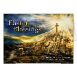 Spirtual Påsk Blessings Golden Kor på Backe Hälsningskort