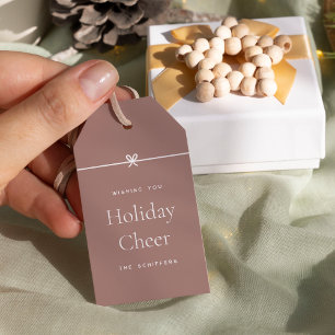 Spis Modern Bow Simple Minimal Helgdag Cheer Presentetikett