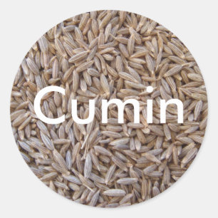 Spiskummin Runt Klistermärke