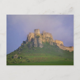 Spissky hrad i dimma, Slovakien Vykort
