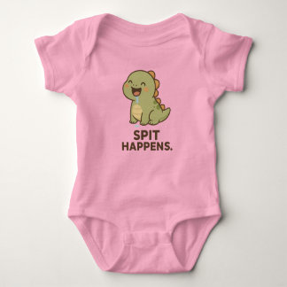 Spit Happens - Finny Baby Dinosaur Design T Shirt