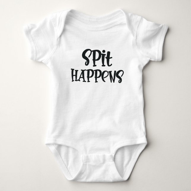 Spit Happens Funny Cute T Shirt (Framsida)