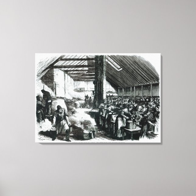 Spitalfields Soppa Kitchen, 1867 Canvastryck (Framsida)
