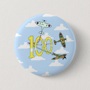 Spitfire 100 Birthday (Blå himmel) Knapp
