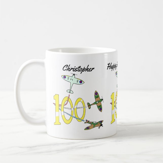 Spitfire 100 Birthday Kaffemugg (Vänster)