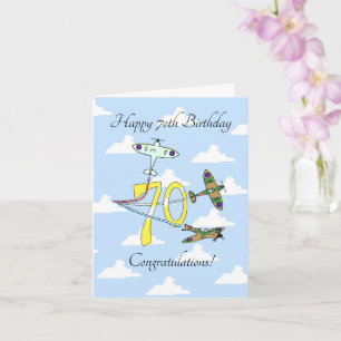 Spitfire 70 Birthday (Blå himmel) Kort