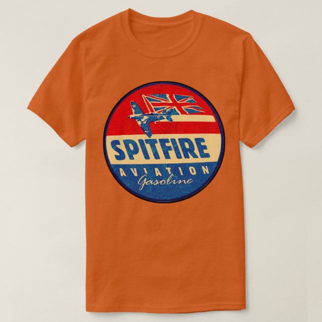 Spitfire Aviation Fuel T Shirt (Design framsida)
