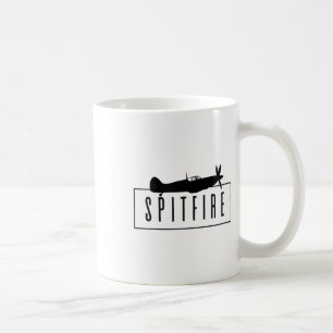 Spitfire, en konisk brittisk kämpe Flygplan _ Wo Kaffemugg