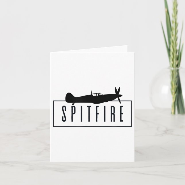 Spitfire, en konisk brittisk kämpe Flygplan _ Wo Kort (Framsida)