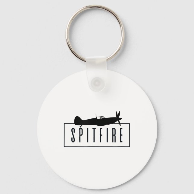 Spitfire, en konisk brittisk kämpe Flygplan _ Wo Nyckelring (Framsida)