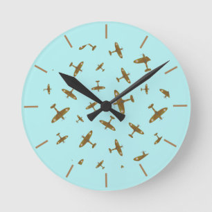 Spitfire Flygplan Redraget Veteran Aircraft Pilot Rund Klocka