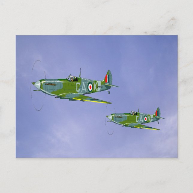 Spitfire Hälsning vycard Vykort (Framsida)