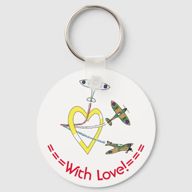 Spitfire Heart Nyckelring (Framsida)