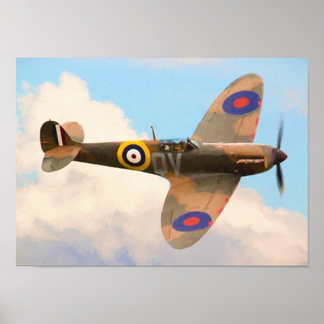 Spitfire i molnen poster (Framsidan)