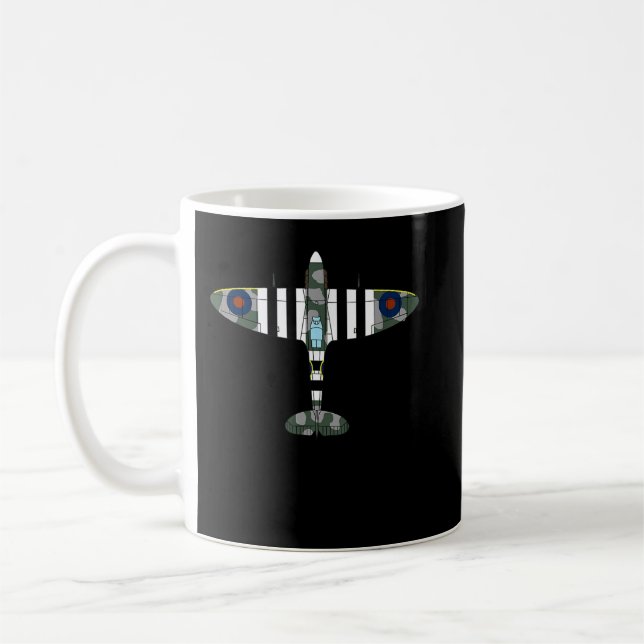 Spitfire Ikoniskt brittiskt flygplan från andra vä Kaffemugg (Vänster)