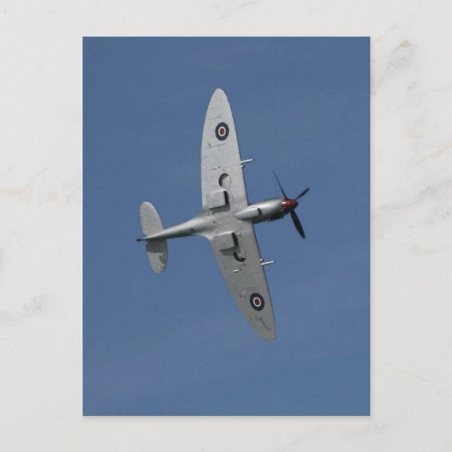 Spitfire in Flight. Vykort (Framsida)