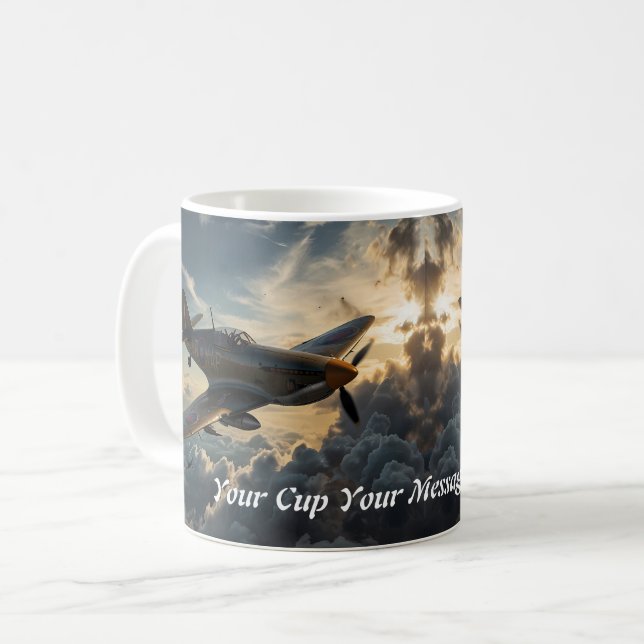 Spitfire Legacy: A Tribute to WWII Aviation Kaffemugg (Framsida vänster)