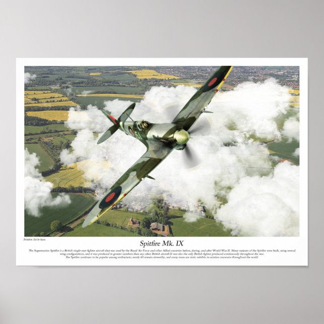 Spitfire Mk. IX Poster (Framsidan)