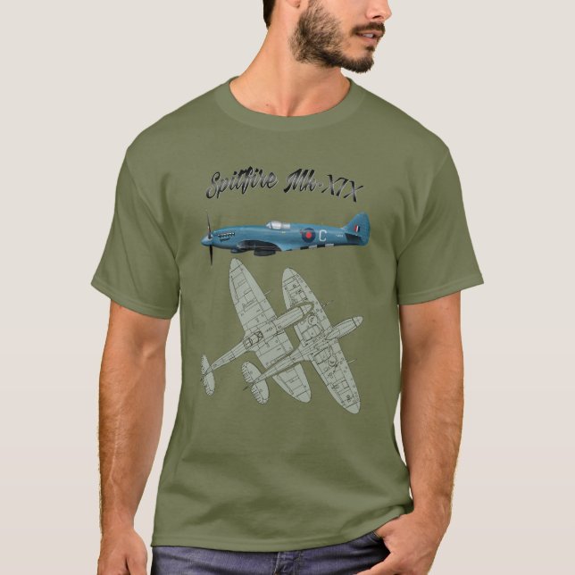 Spitfire Mk XIX T Shirt (Framsida)