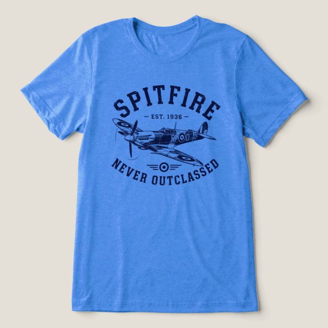 Spitfire – Never Outclassed T Shirt (Design Framsida)
