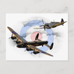 Spitfire och Lancaster Vykort