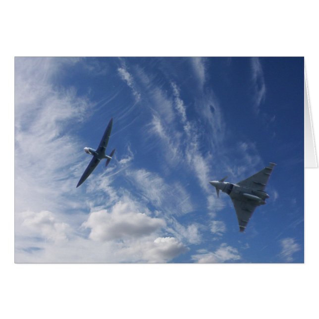 Spitfire och Typhoon Hälsningskort (Framsidan Horizontal)